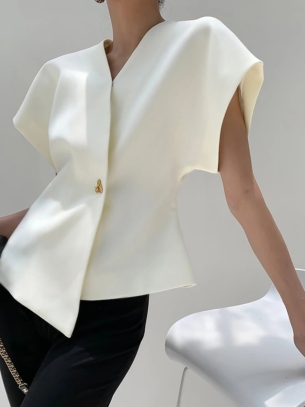 Women's V Neck Blouse – Elegant Flowy Everyday Top