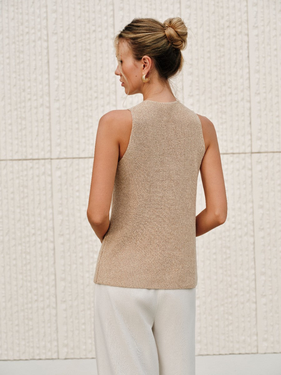 Women's Halter Top – Elegant Sleeveless Summer Blouse