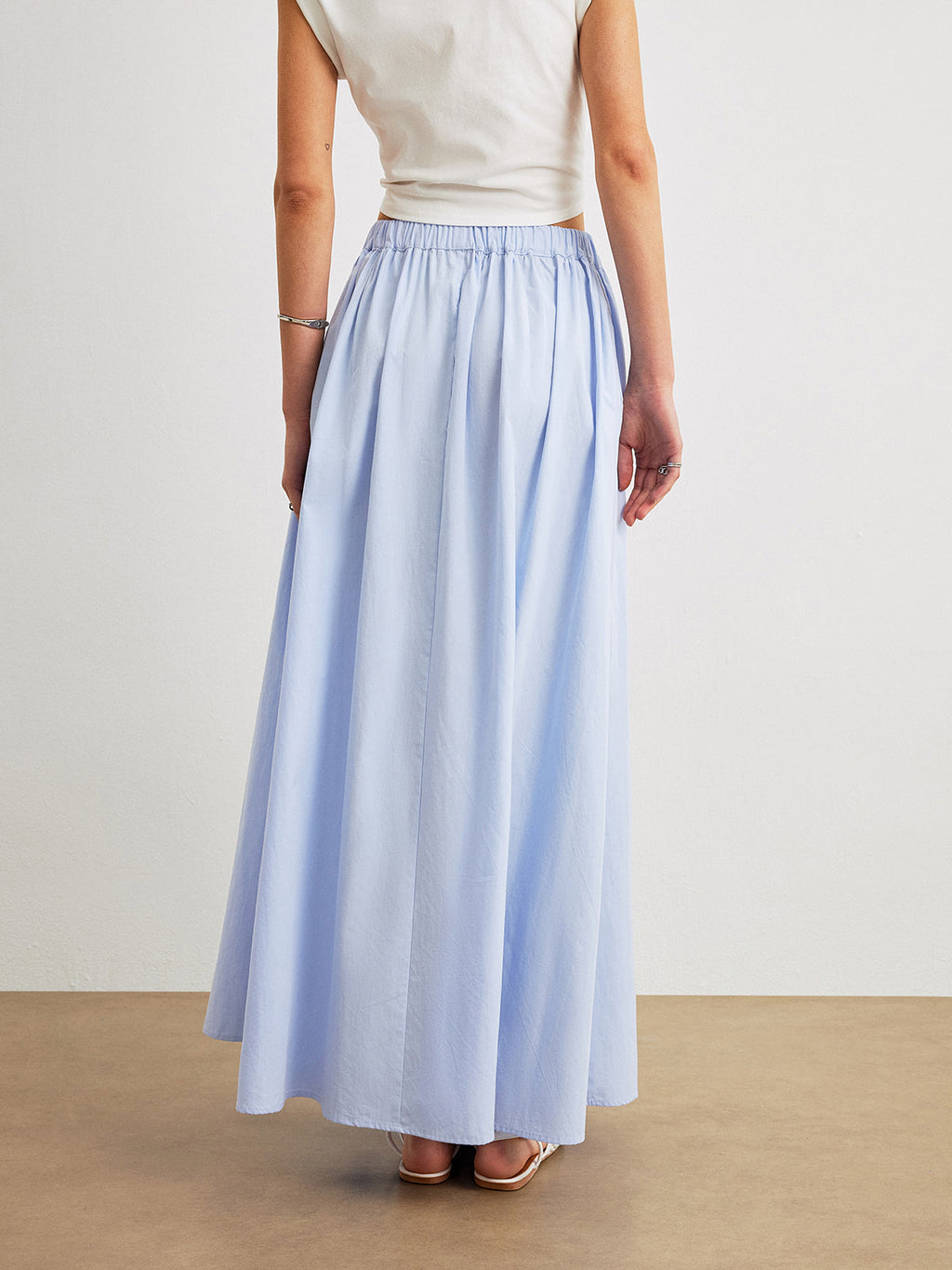 Women's Cotton A-Line Skirt with Pockets – Casual Flowy Everyday Skirt