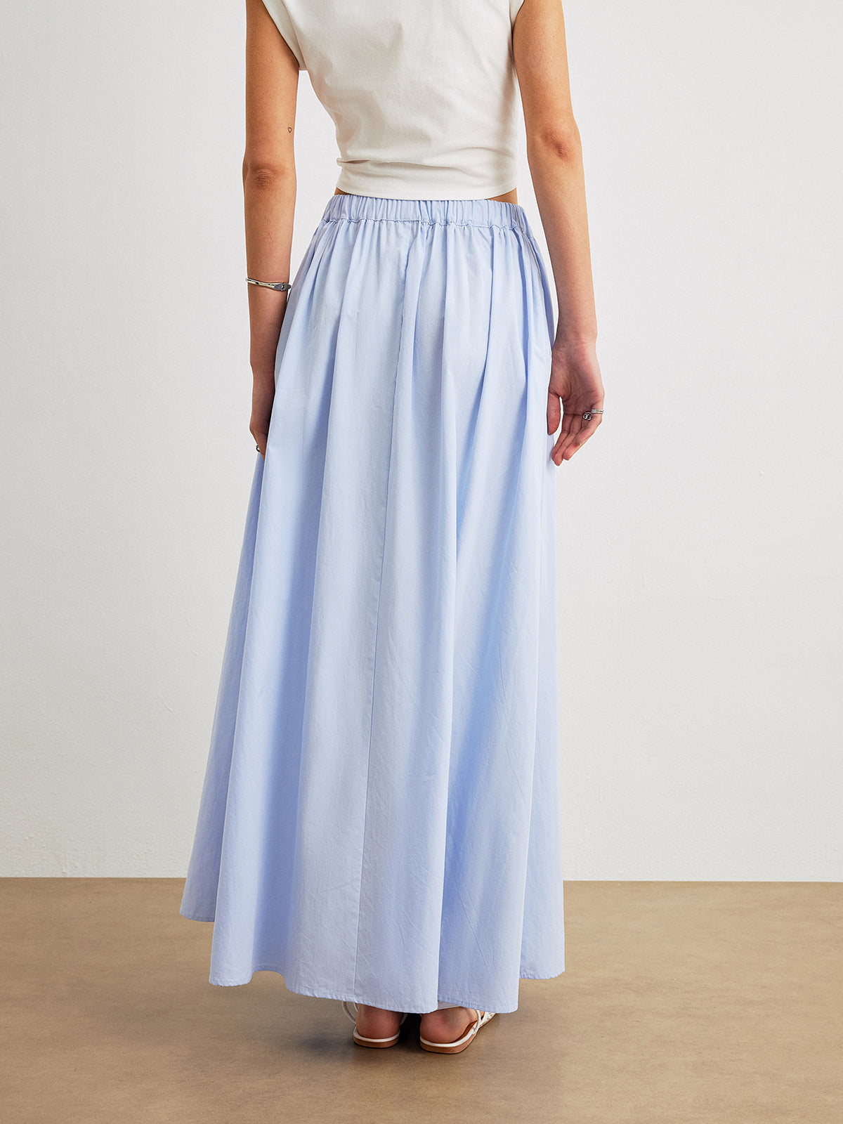 Women's Cotton A-Line Skirt with Pockets – Casual Flowy Everyday Skirt