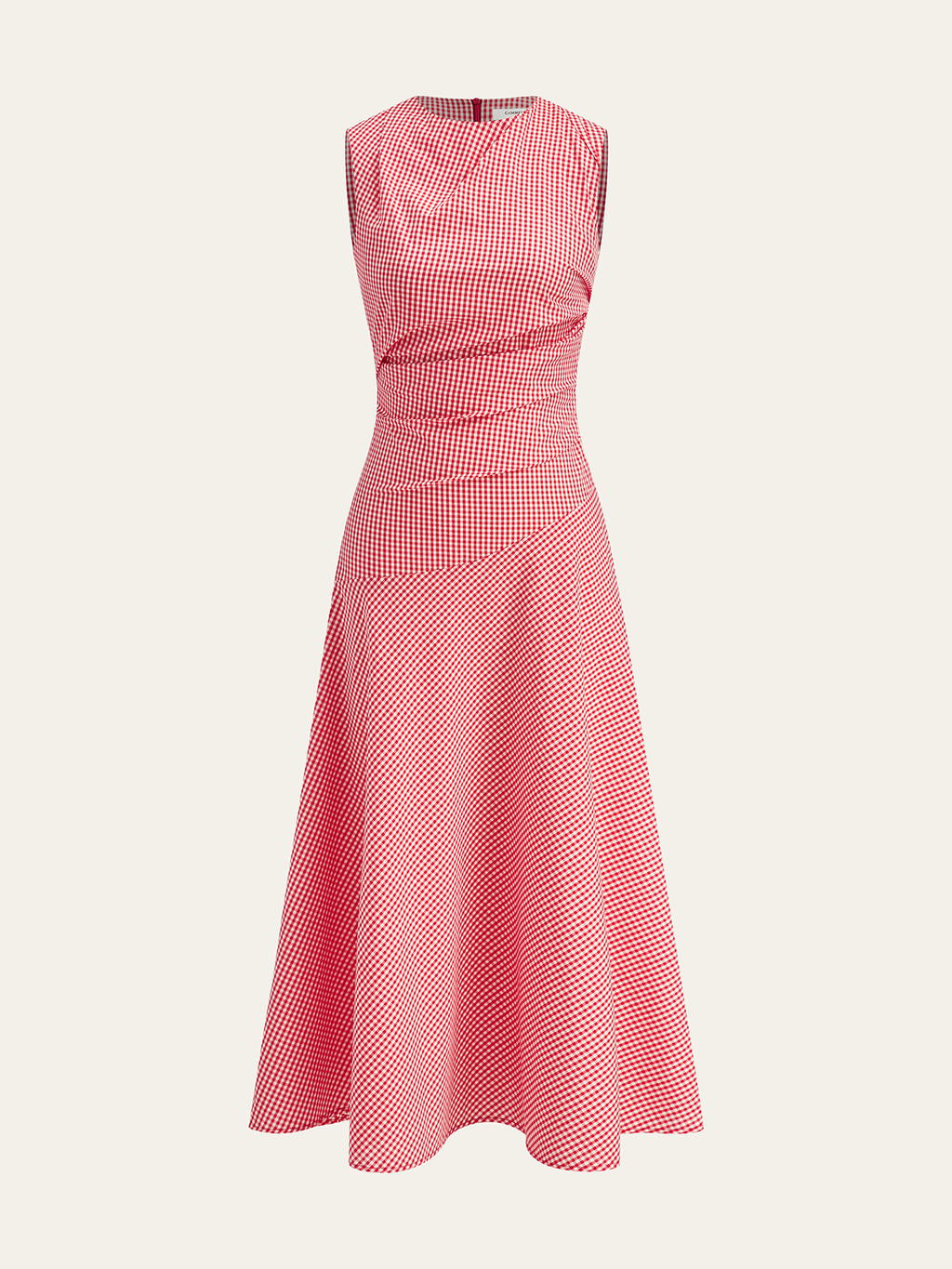 Women's Elegant Pleated Midi Dress – Waist-Defining Occasion Dress