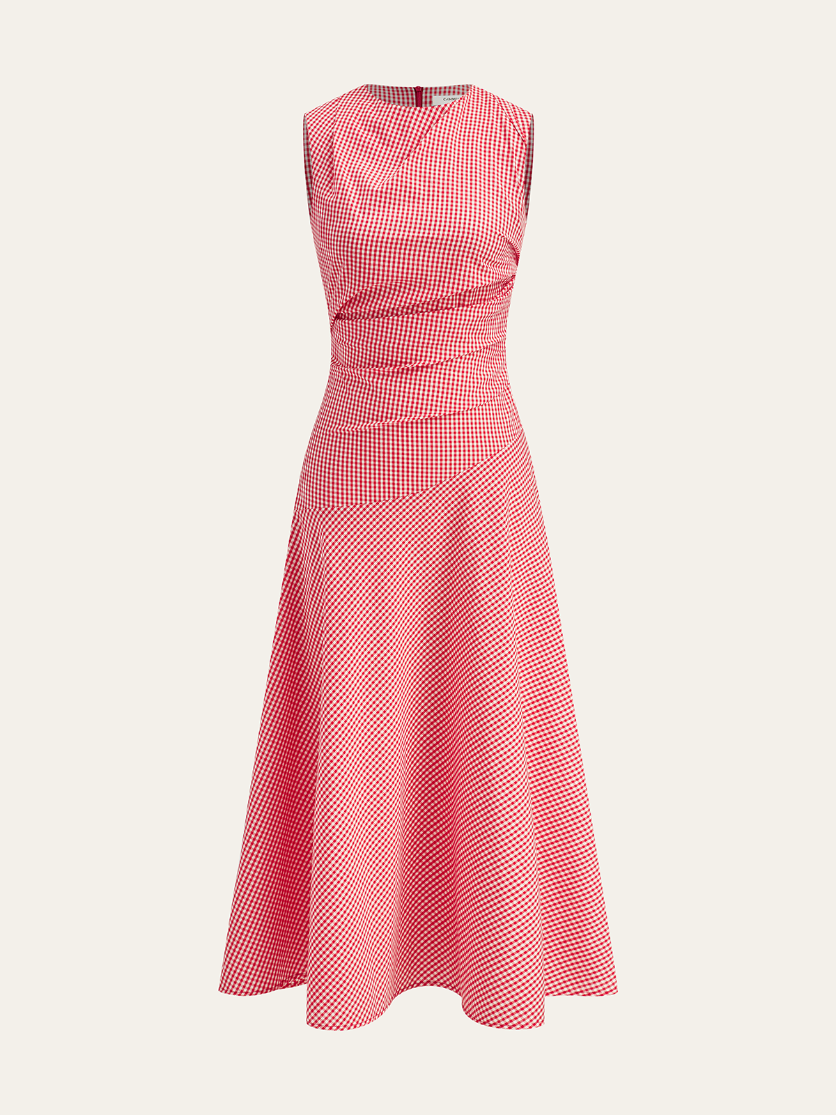Women's Elegant Pleated Midi Dress – Waist-Defining Occasion Dress