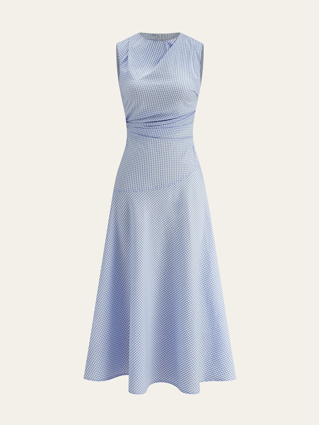 Women's Elegant Pleated Midi Dress – Waist-Defining Occasion Dress