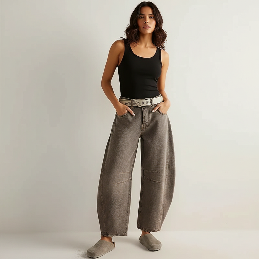 Women's Baggy Jeans – Relaxed Fit Casual Denim Trousers