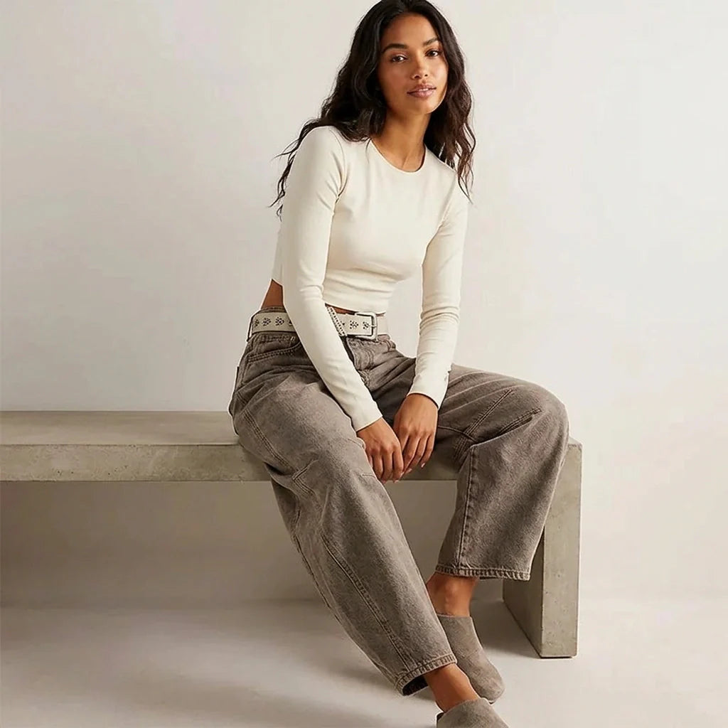 Women's Baggy Jeans – Relaxed Fit Casual Denim Trousers