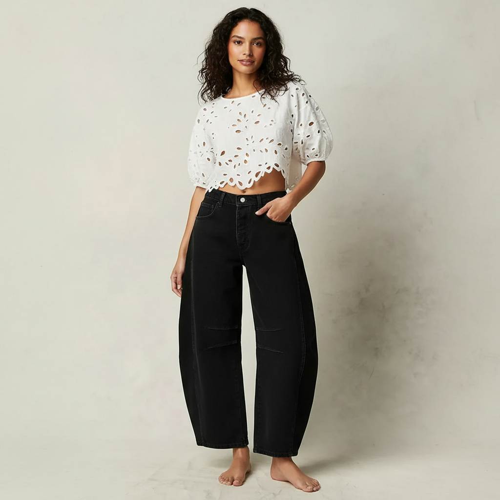 Women's Baggy Jeans – Relaxed Fit Casual Denim Trousers