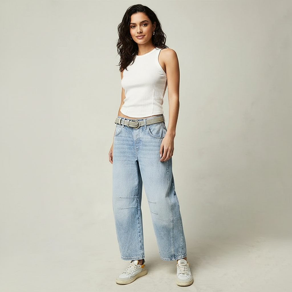 Women's Baggy Jeans – Relaxed Fit Casual Denim Trousers