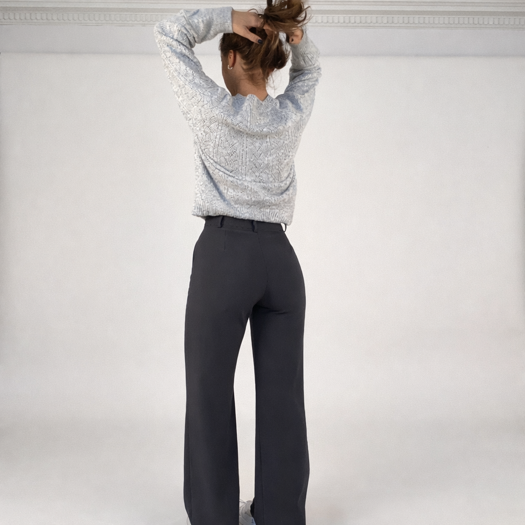 Beau Women’s High-Waist Straight-Leg Pants – Elegant Casual Work Style