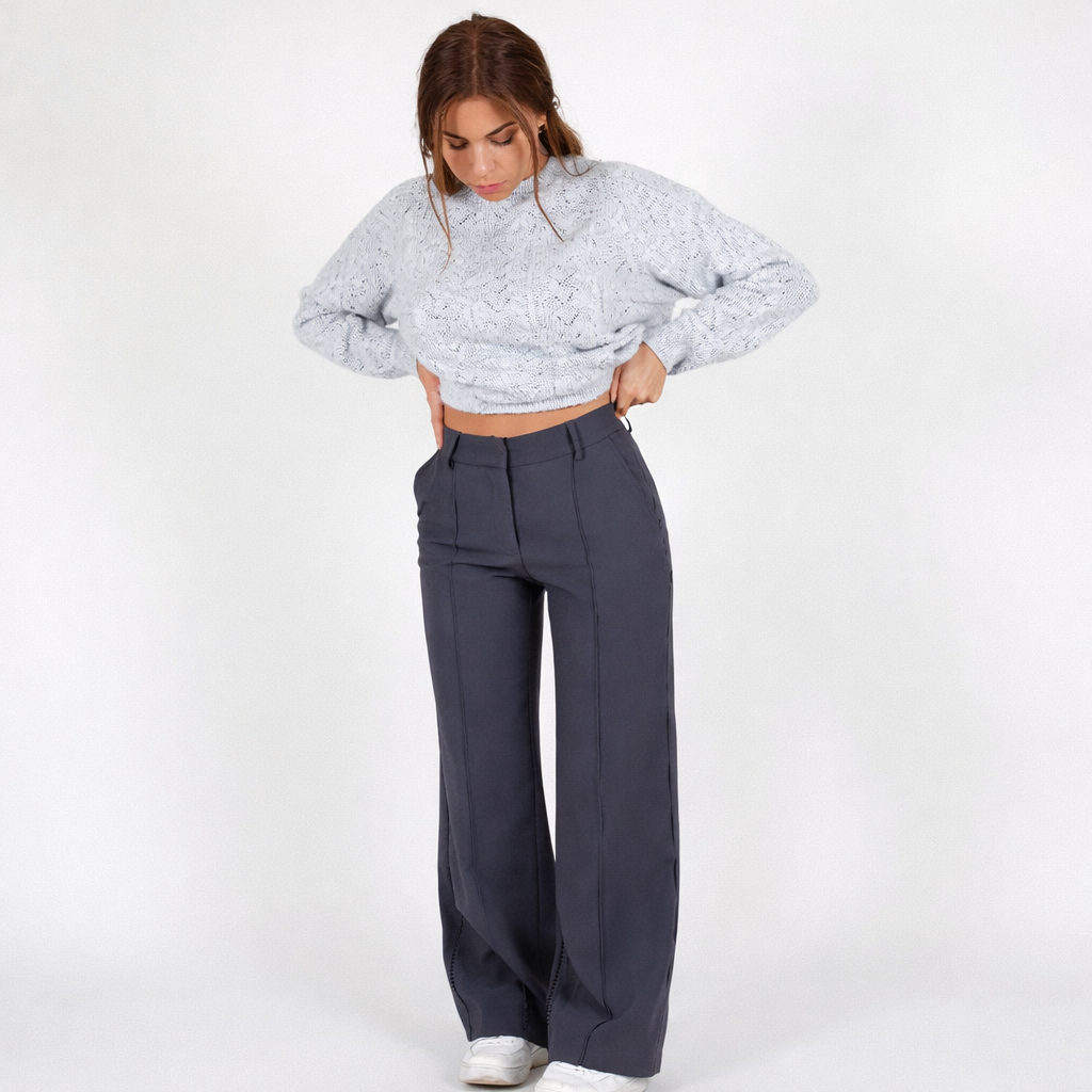 Beau Women’s High-Waist Straight-Leg Pants – Elegant Casual Work Style