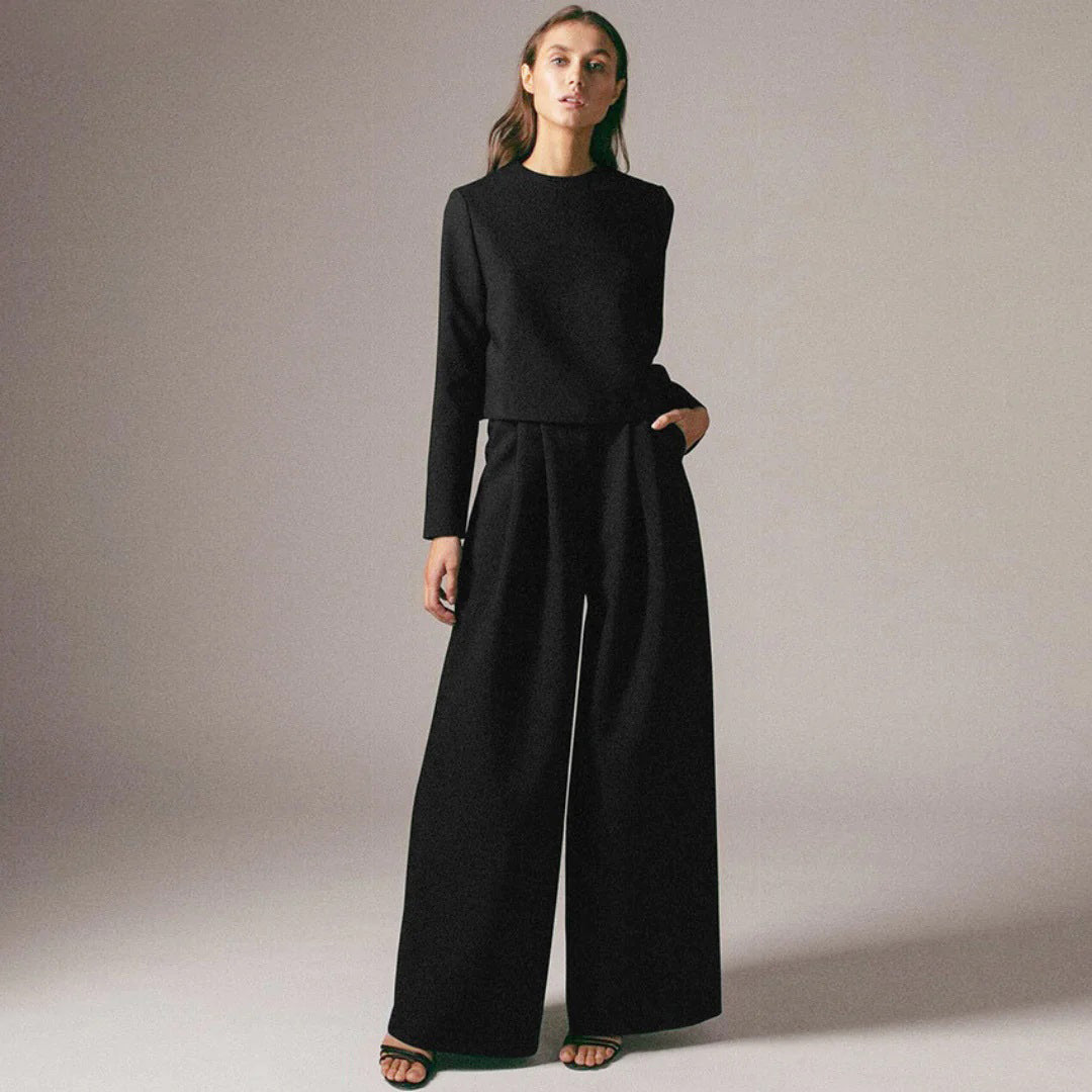 Women’s Elegant Two-Piece Palazzo Set – Relaxed Fit Stylish Outfit