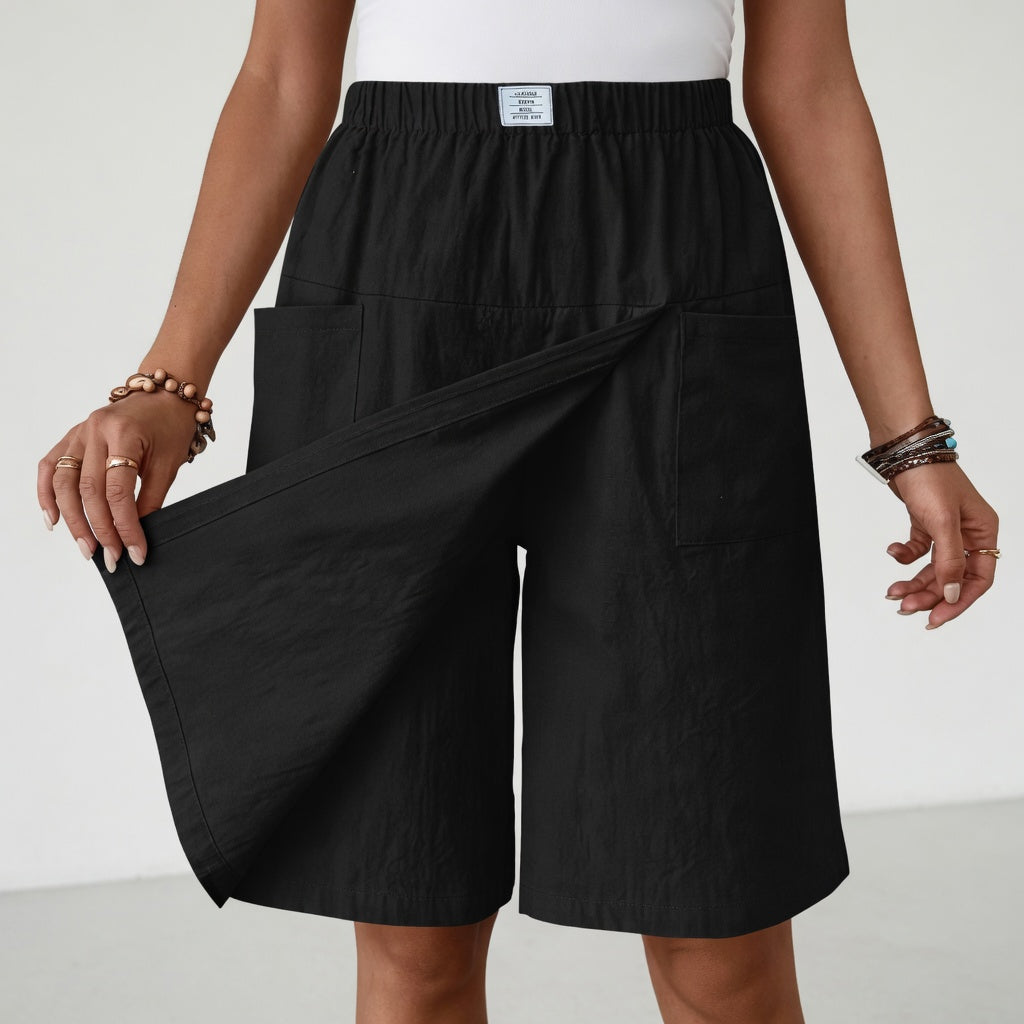 Women's Pocket Skort with Elastic Waist – Active Casual Summer Style