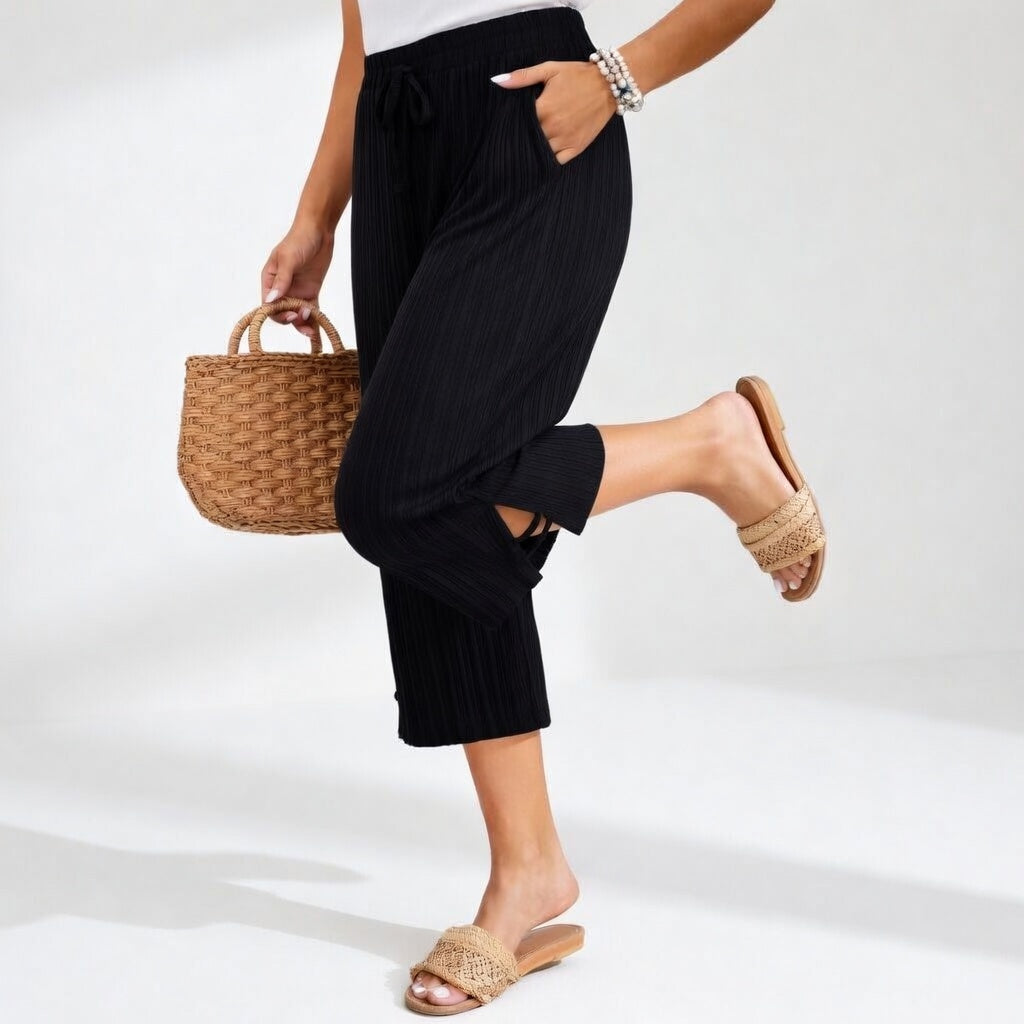 Women's Wide-Leg Summer Trousers – Elegant Comfortable Everyday Style