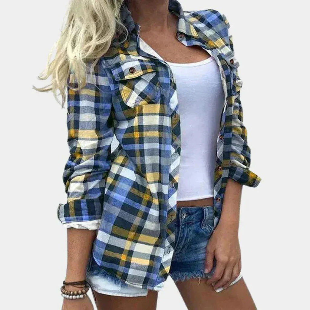 Women's Plaid Blouse – Timeless Feminine Everyday Top
