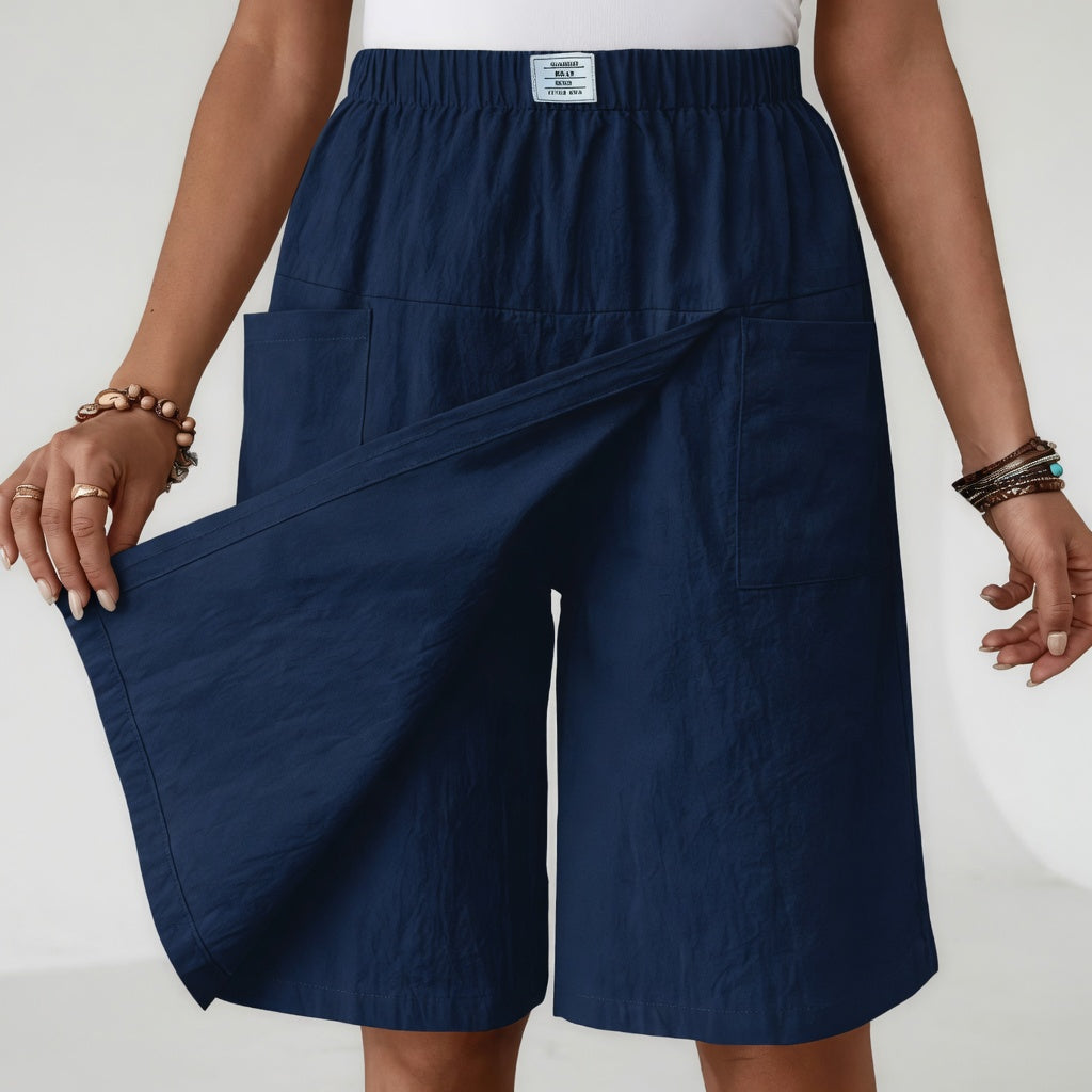 Women's Pocket Skort with Elastic Waist – Active Casual Summer Style