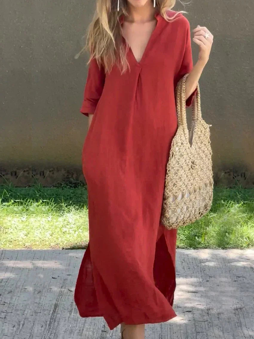 Amalie Women's Relaxed Casual Dress – Easy Everyday Feminine Style