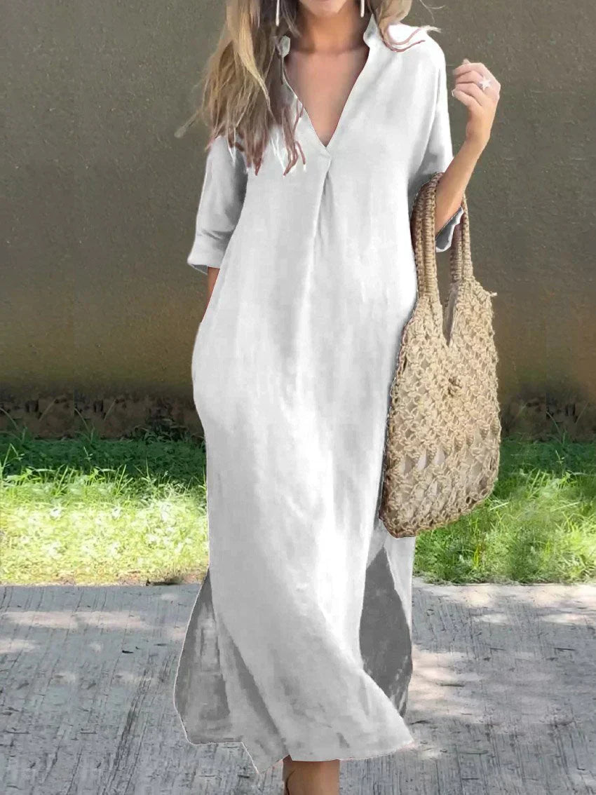 Amalie Women's Relaxed Casual Dress – Easy Everyday Feminine Style