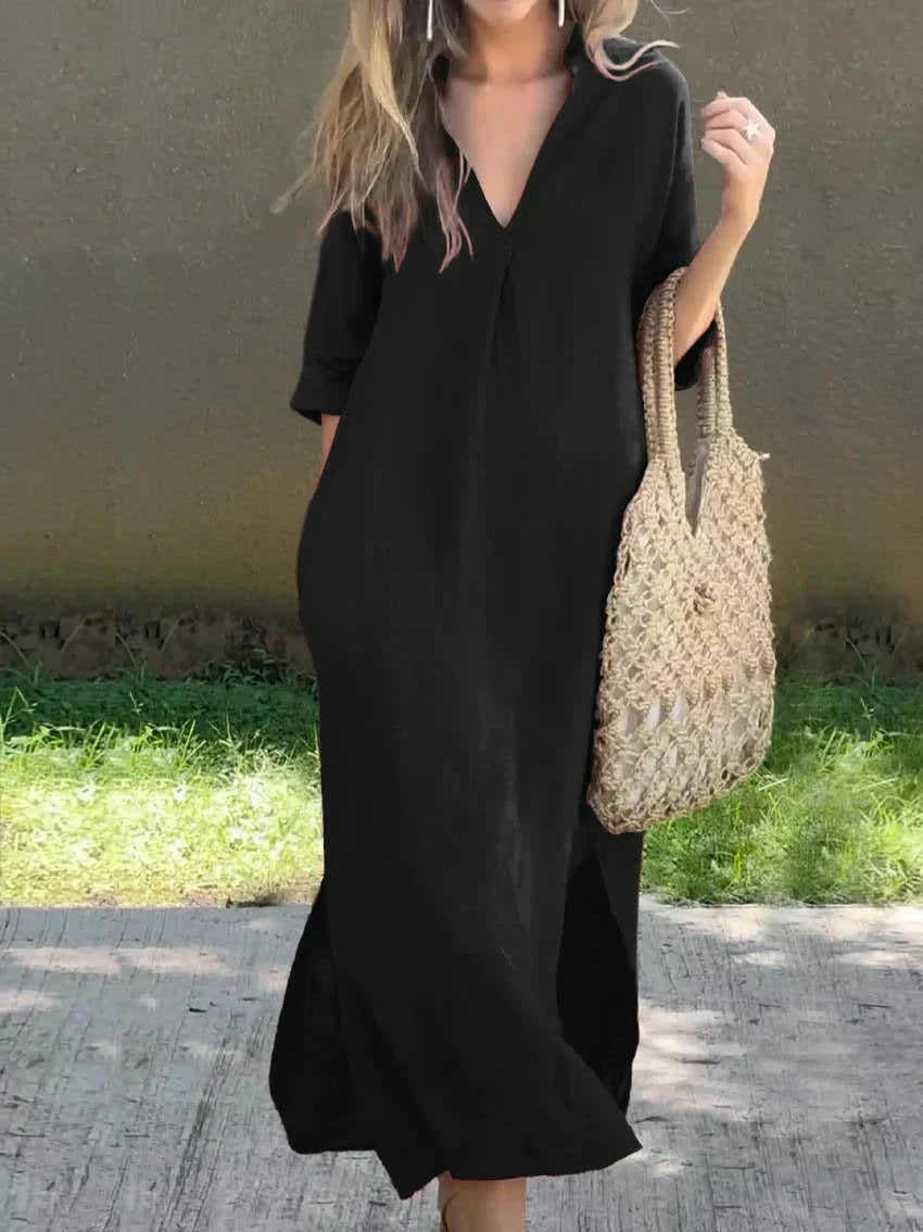 Amalie Women's Relaxed Casual Dress – Easy Everyday Feminine Style