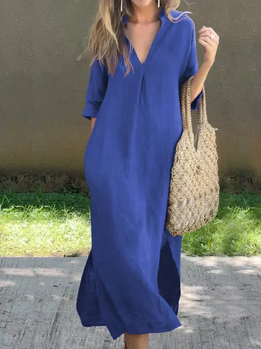 Amalie Women's Relaxed Casual Dress – Easy Everyday Feminine Style