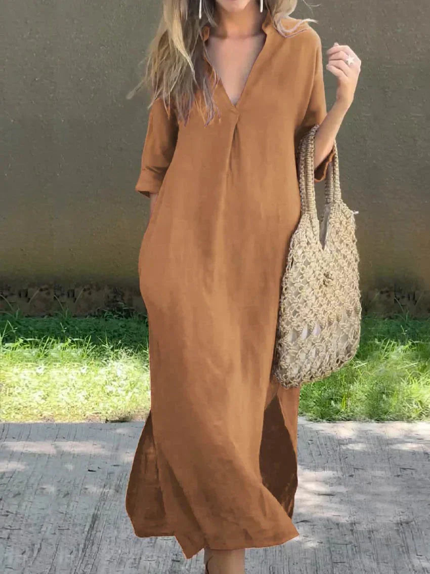 Amalie Women's Relaxed Casual Dress – Easy Everyday Feminine Style
