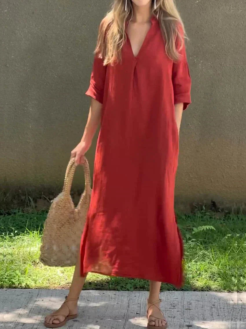 Amalie Women's Relaxed Casual Dress – Easy Everyday Feminine Style