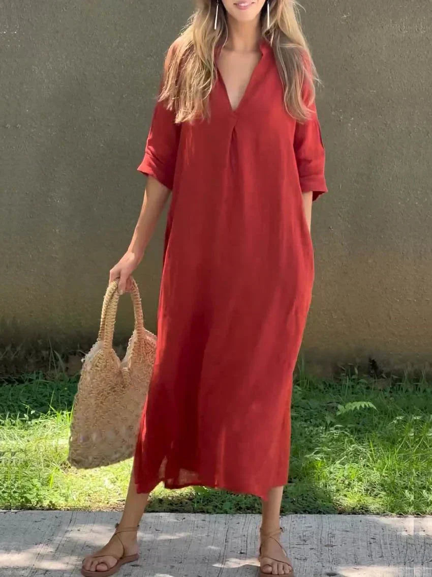 Amalie Women's Relaxed Casual Dress – Easy Everyday Feminine Style