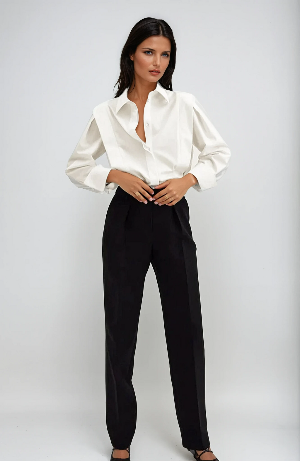 Women’s Button-Down Square Shirt – Casual Stylish Top