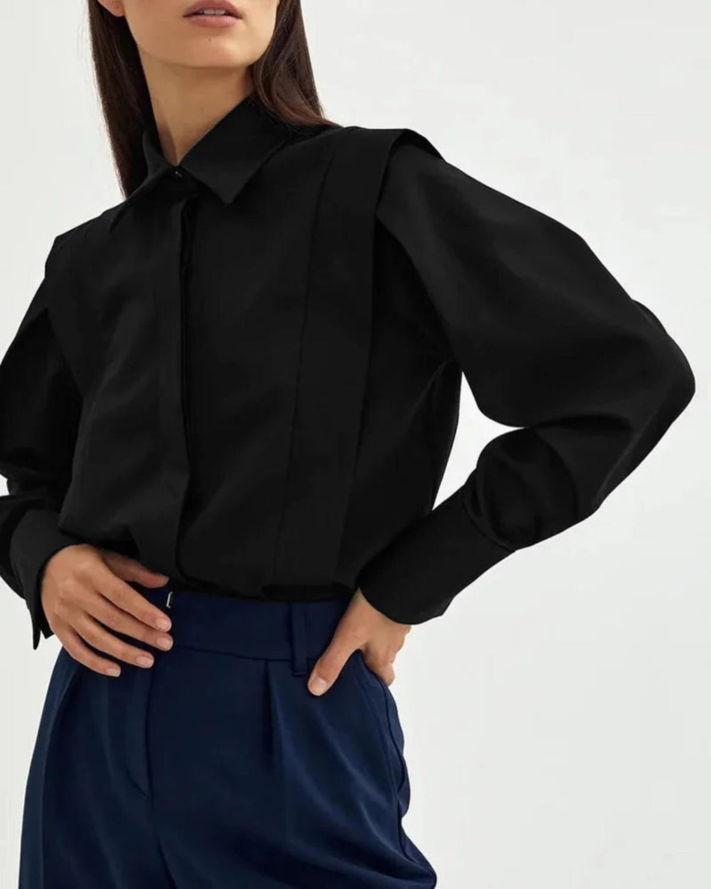 Women’s Button-Down Square Shirt – Casual Stylish Top