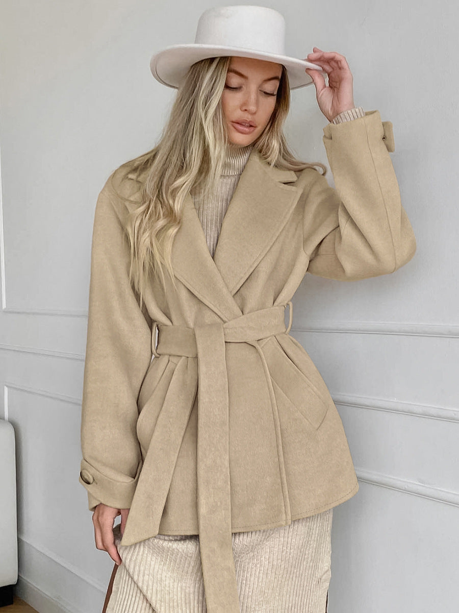 Drawstring Trench Coat - Elegant and Lightweight
