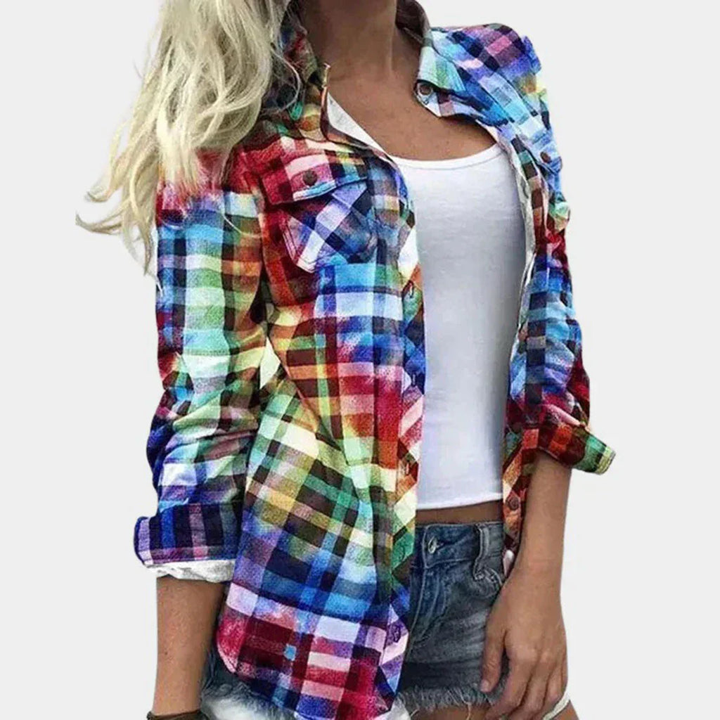 Women's Plaid Blouse – Timeless Feminine Everyday Top