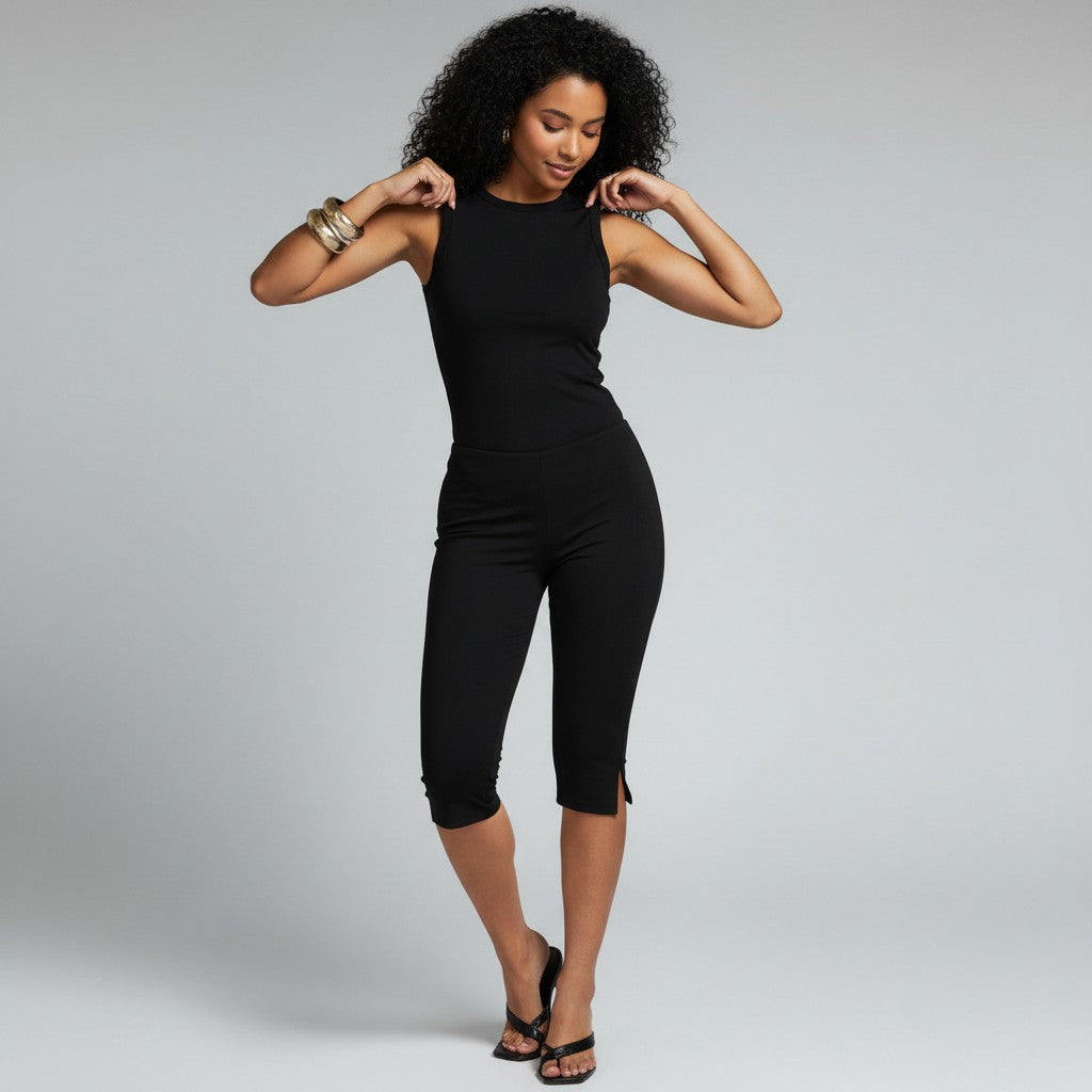 Women's Cropped Capri Pants – Lightweight Pull-On Casual Summer Trousers