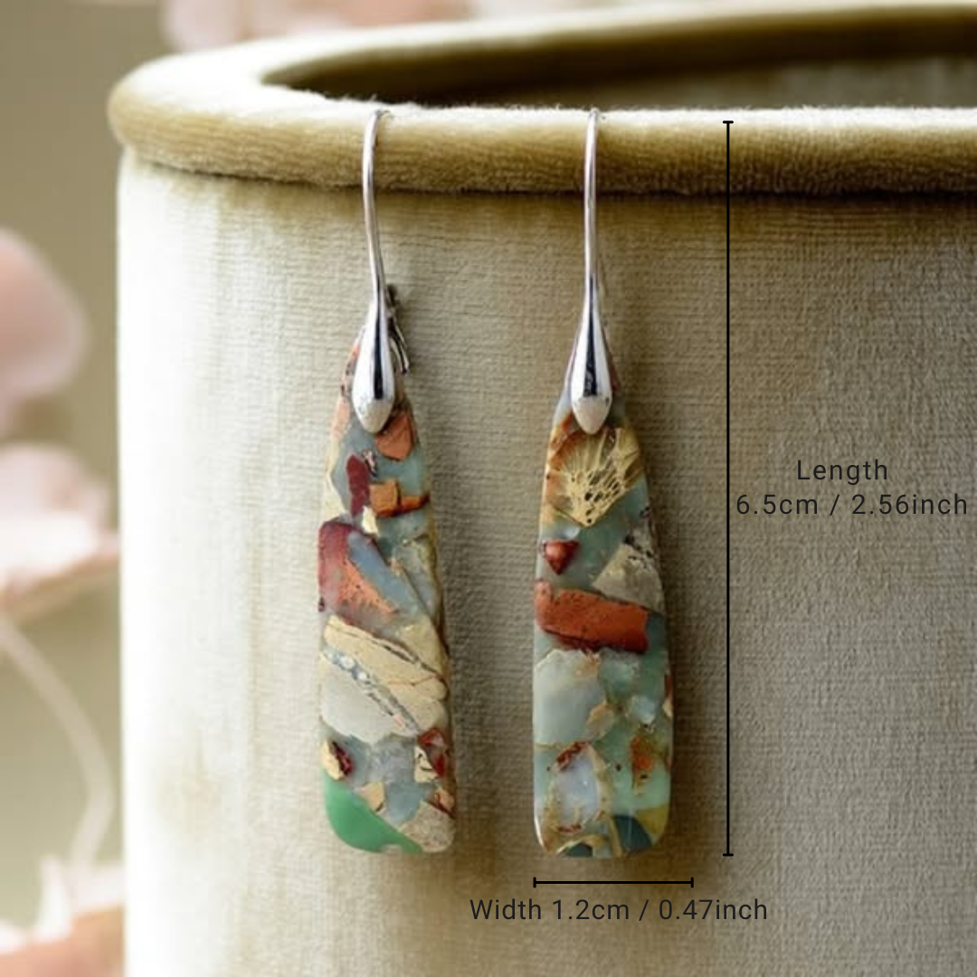 Women's Natural Stone Earrings - Vintage Elegant Everyday Jewelry