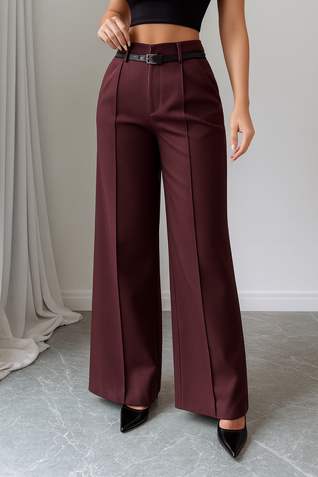 Jolan Women’s High-Waist Straight-Leg Pants – Regular Fit Casual Work Style