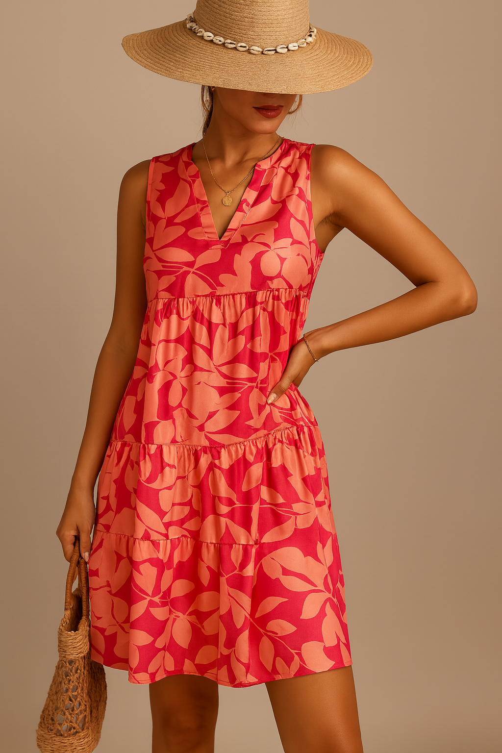 Women's Tropical A-Line Dress – Breezy Summer Casual Dress