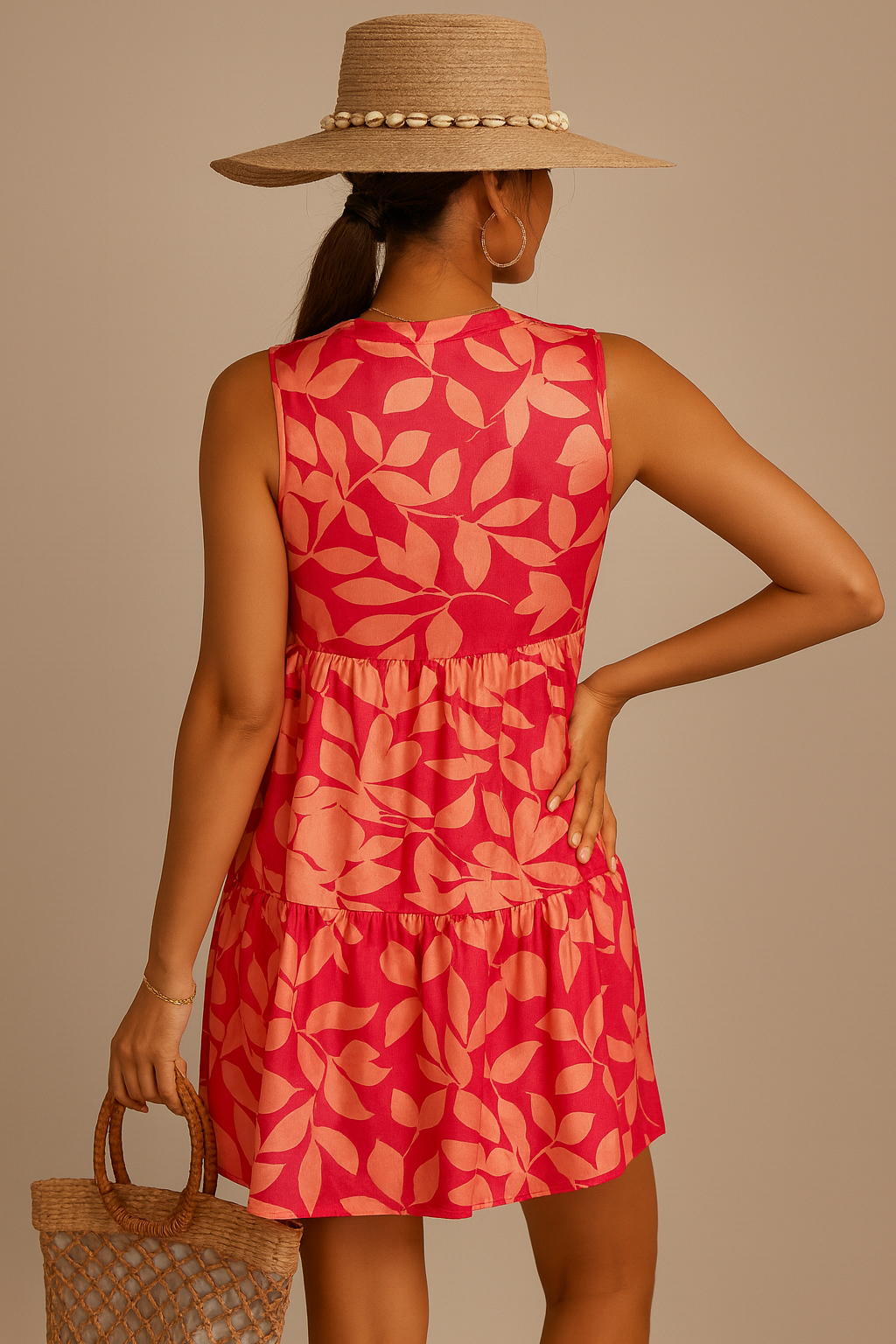 Women's Tropical A-Line Dress – Breezy Summer Casual Dress
