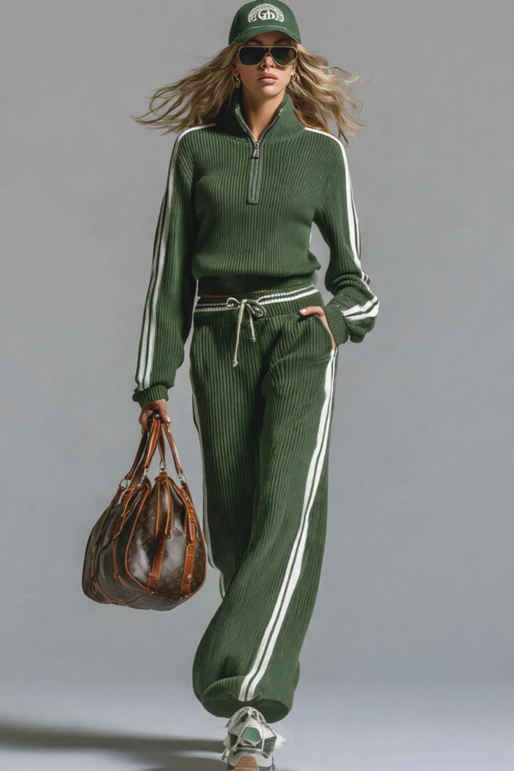 Women’s Retro Co-Ord Suit – Stylish Green Comfortable Fit