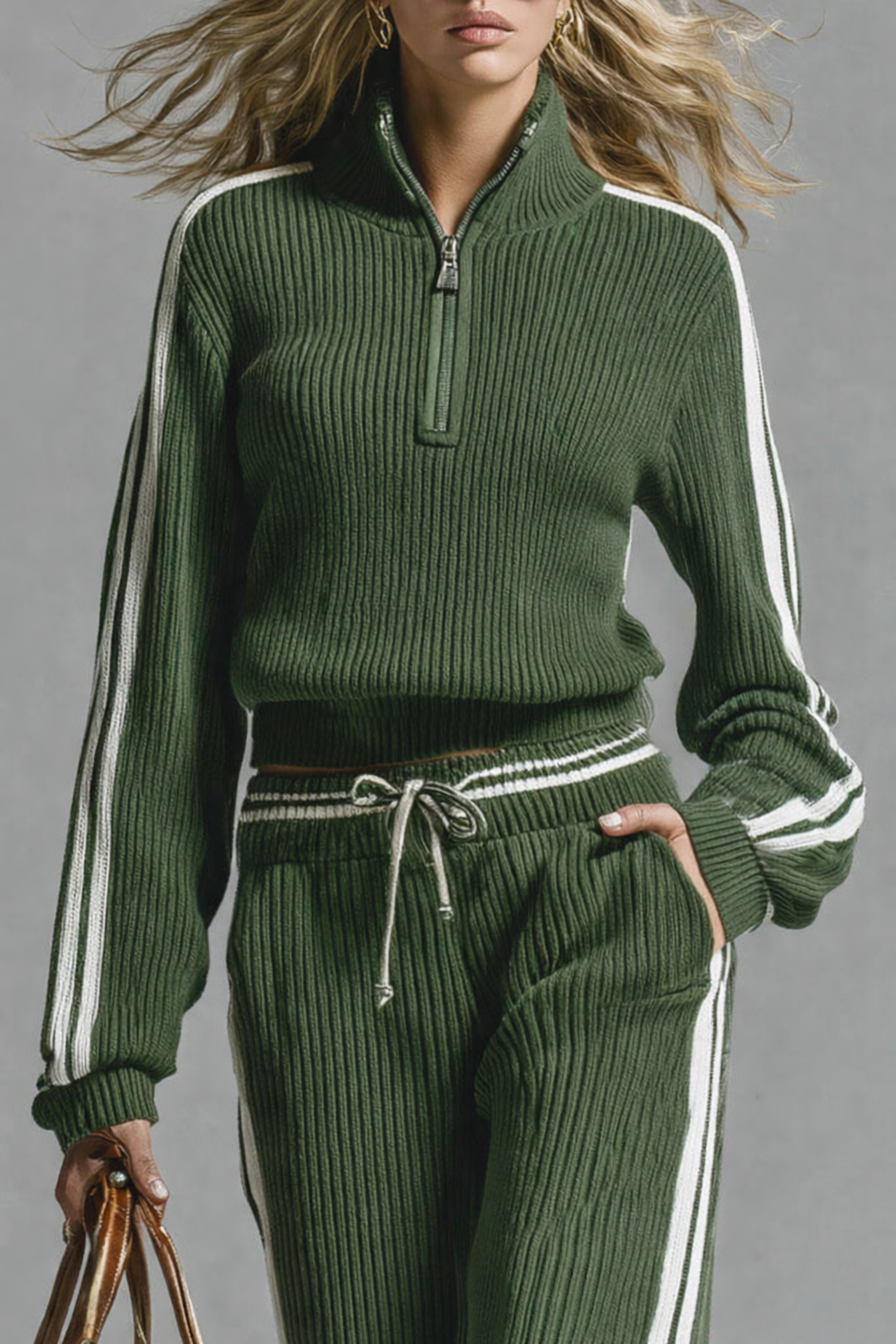 Women’s Retro Co-Ord Suit – Stylish Green Comfortable Fit
