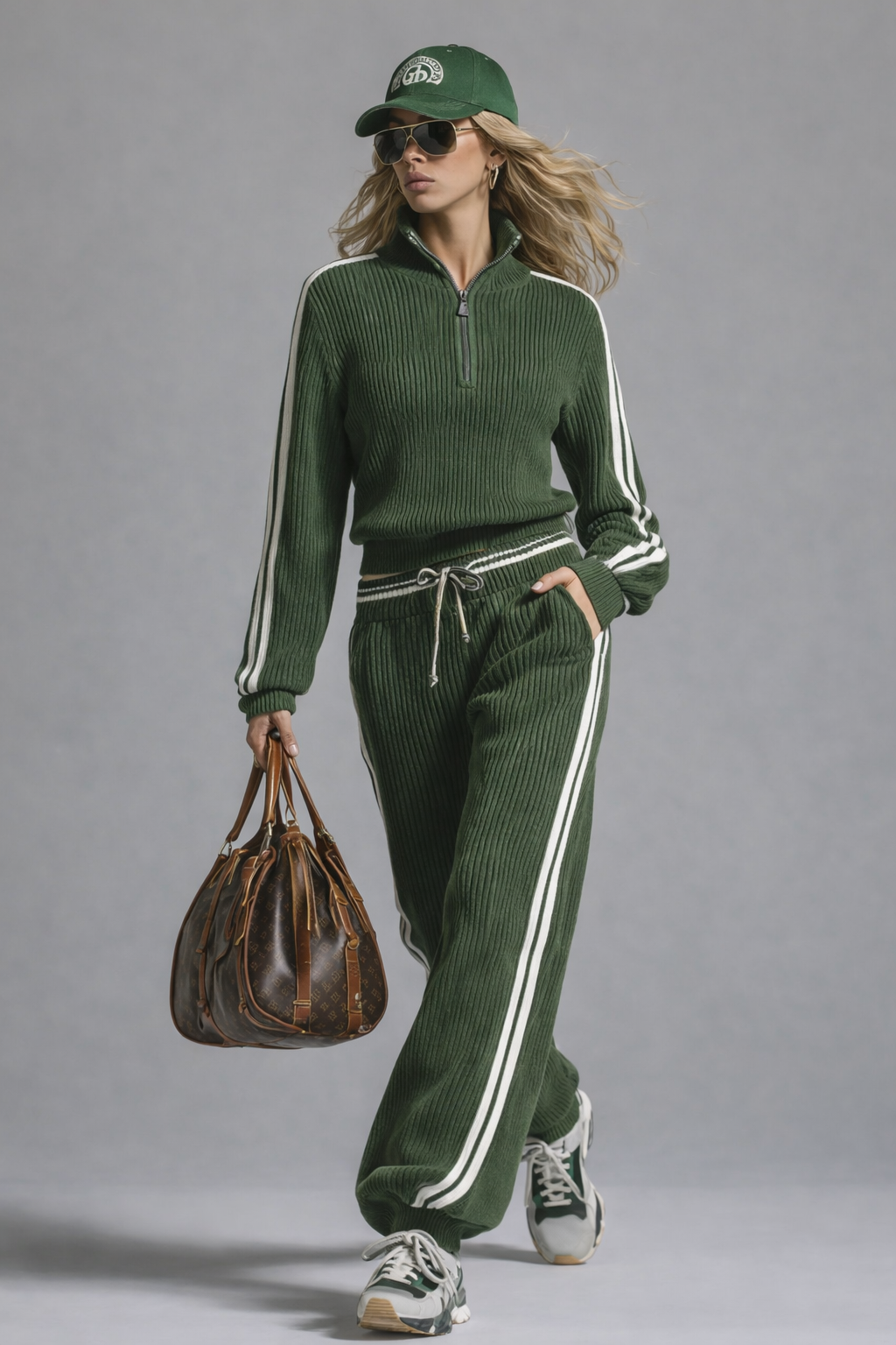 Women’s Retro Co-Ord Suit – Stylish Green Comfortable Fit