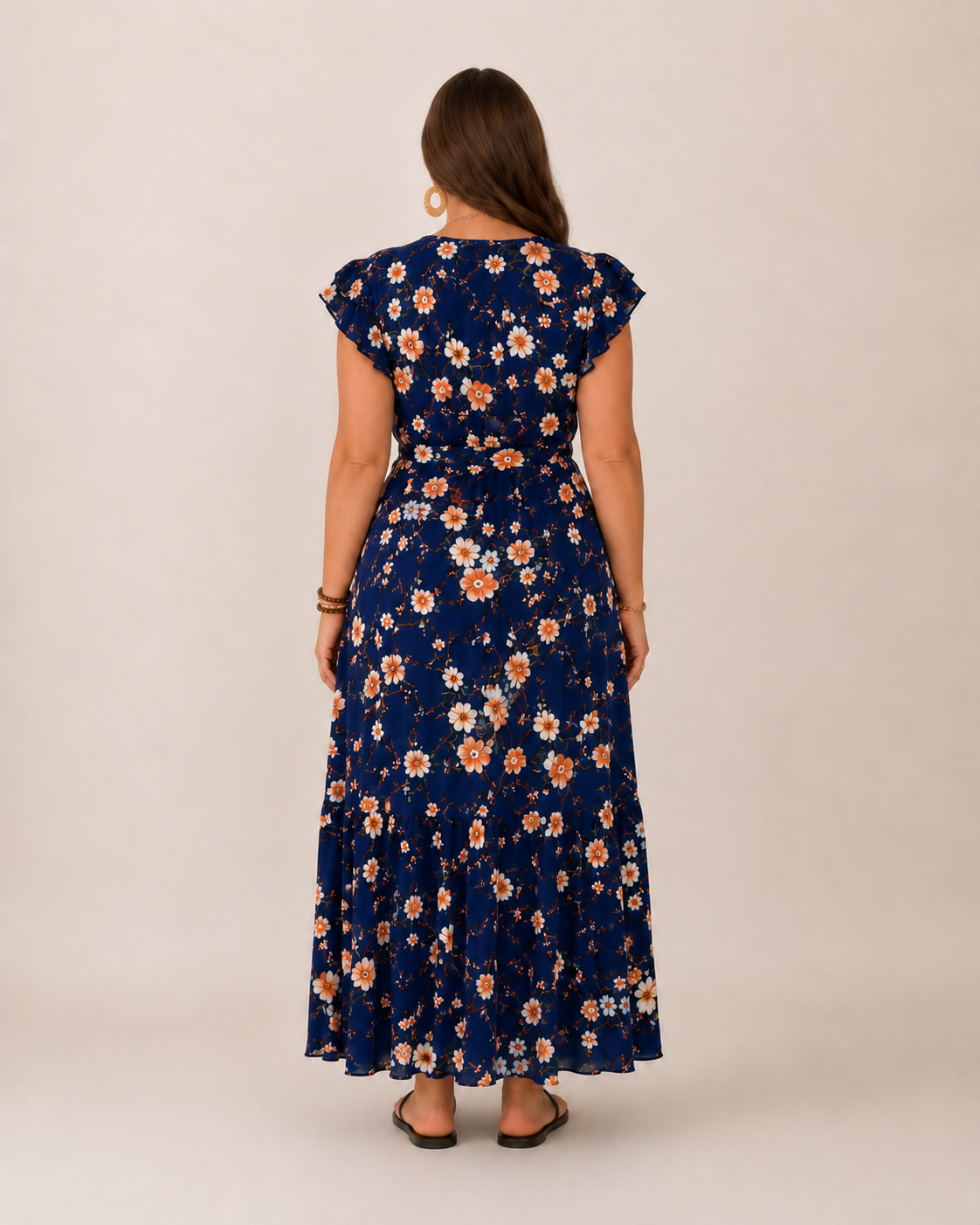 Women's Floral Wrap Maxi Dress – Flattering Occasion Summer Style