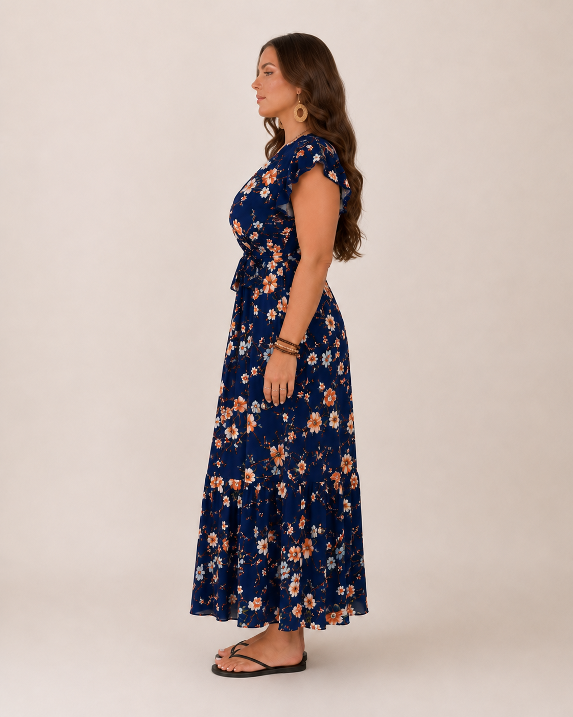 Women's Floral Wrap Maxi Dress – Flattering Occasion Summer Style