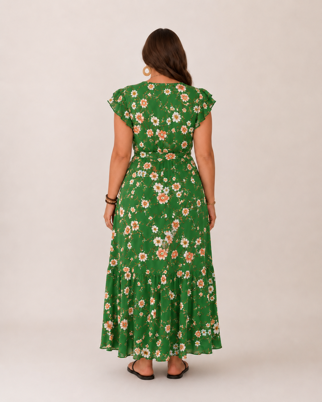 Women's Floral Wrap Maxi Dress – Flattering Occasion Summer Style