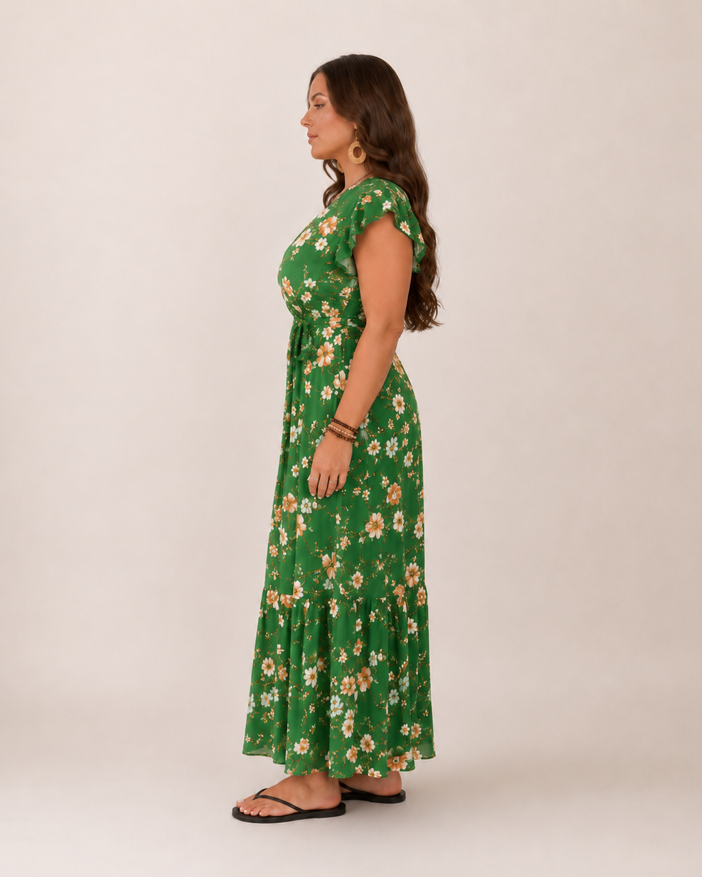 Women's Floral Wrap Maxi Dress – Flattering Occasion Summer Style