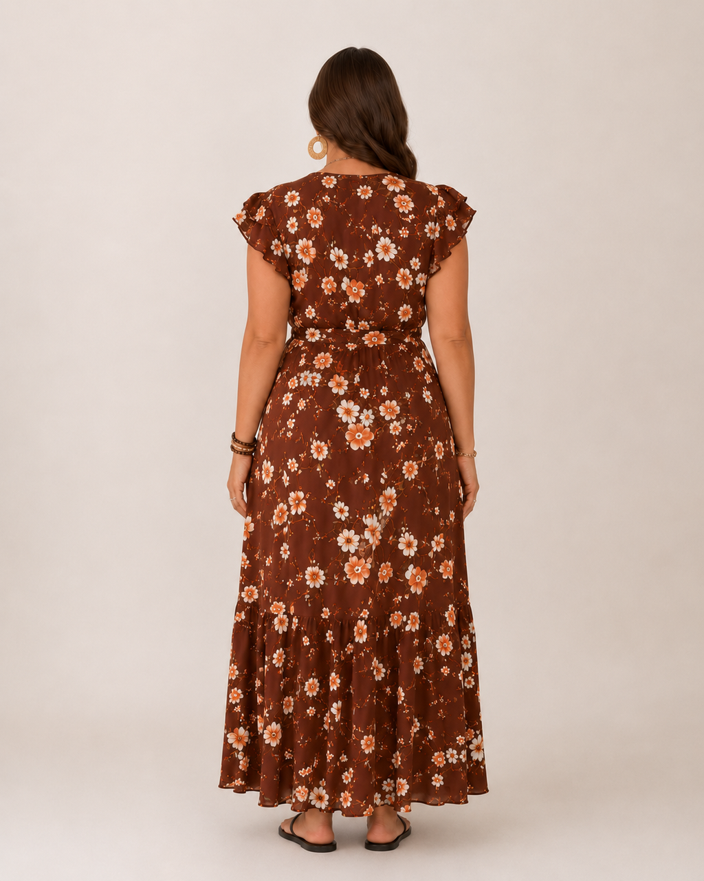 Women's Floral Wrap Maxi Dress – Flattering Occasion Summer Style