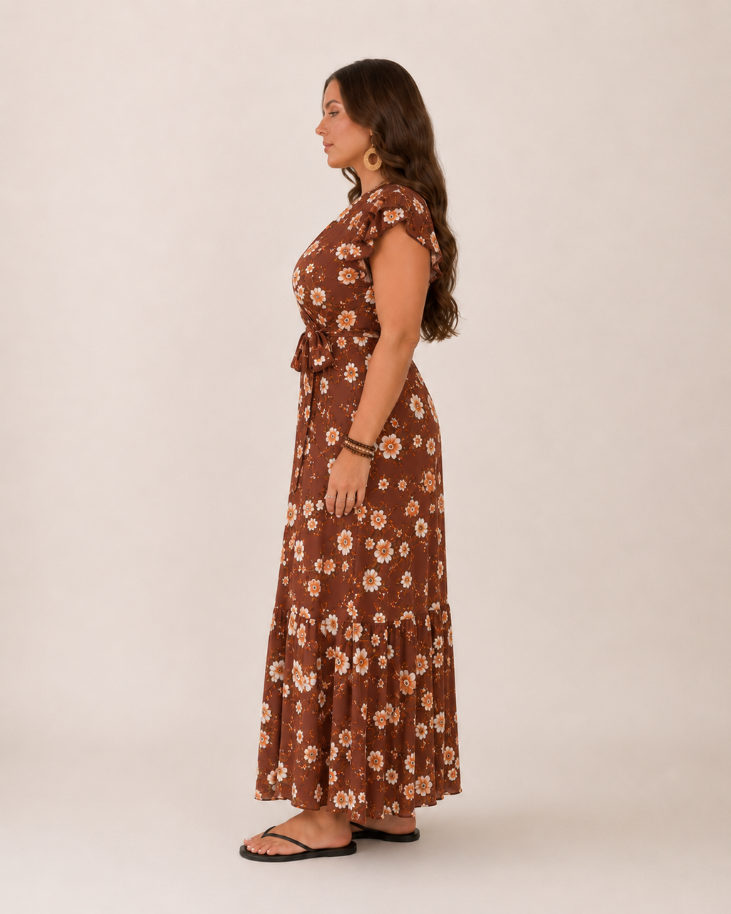Women's Floral Wrap Maxi Dress – Flattering Occasion Summer Style