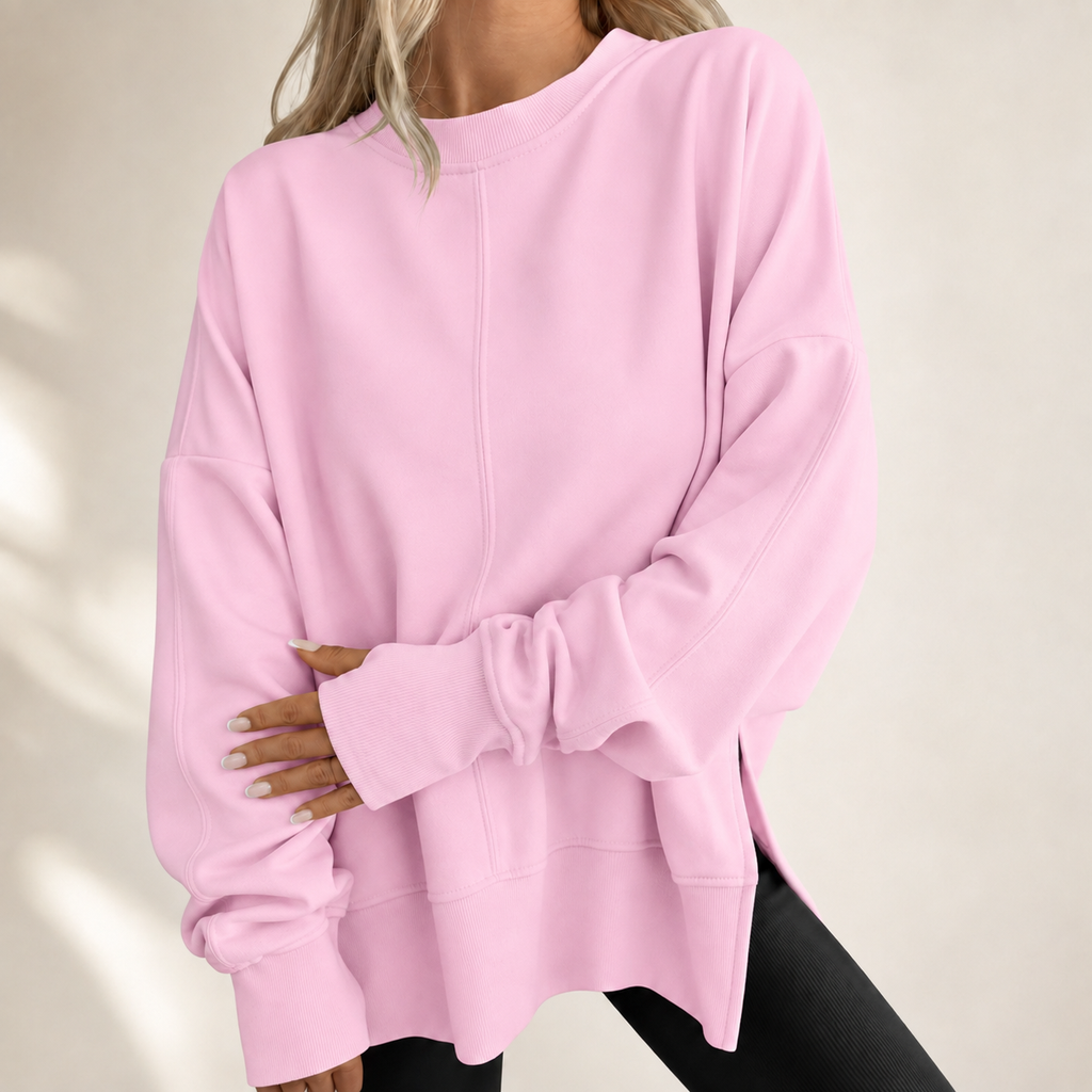 Oversized Crewneck Top - Soft and Casual