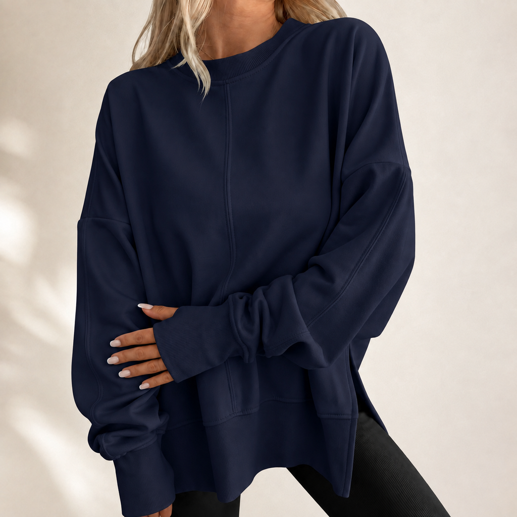 Oversized Crewneck Top - Soft and Casual