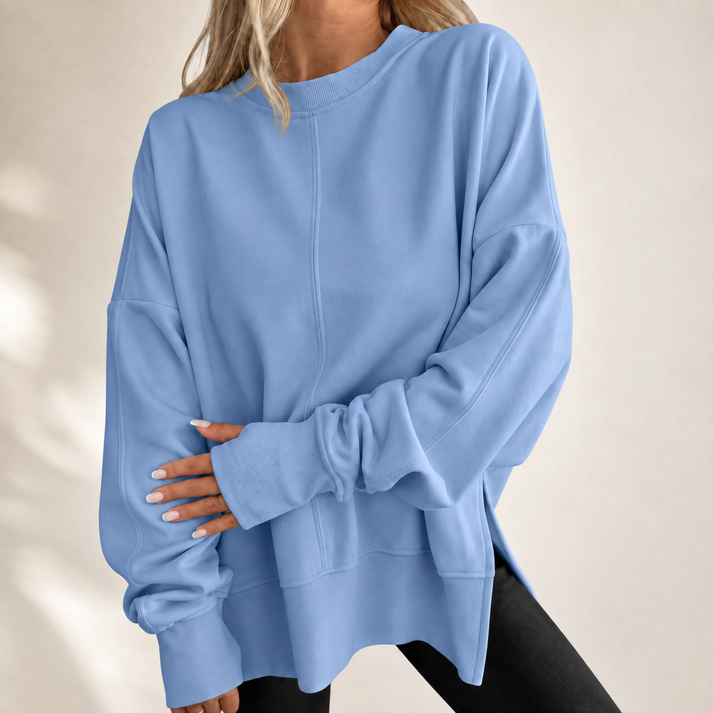Oversized Crewneck Top - Soft and Casual