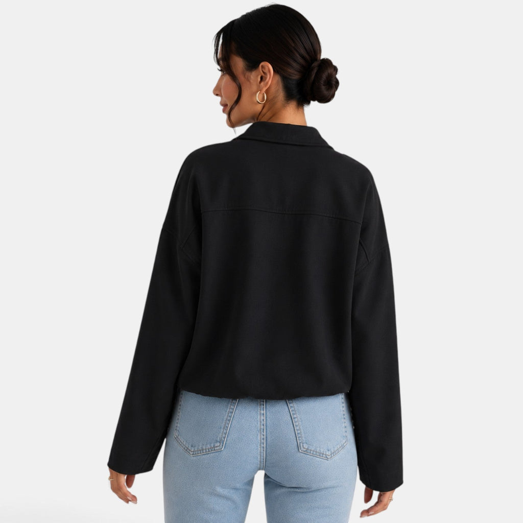 Women's Suede Look Jacket - Soft Autumn Casual Chic Layer
