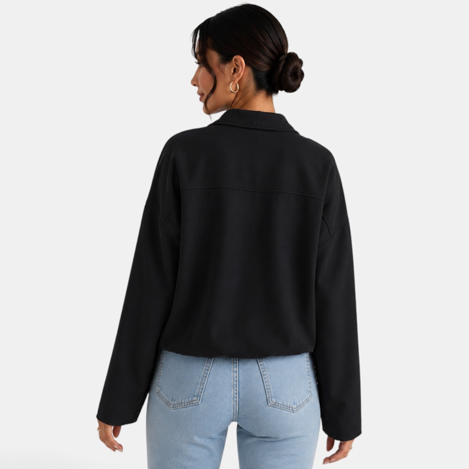Women's Suede Look Jacket - Soft Autumn Casual Chic Layer