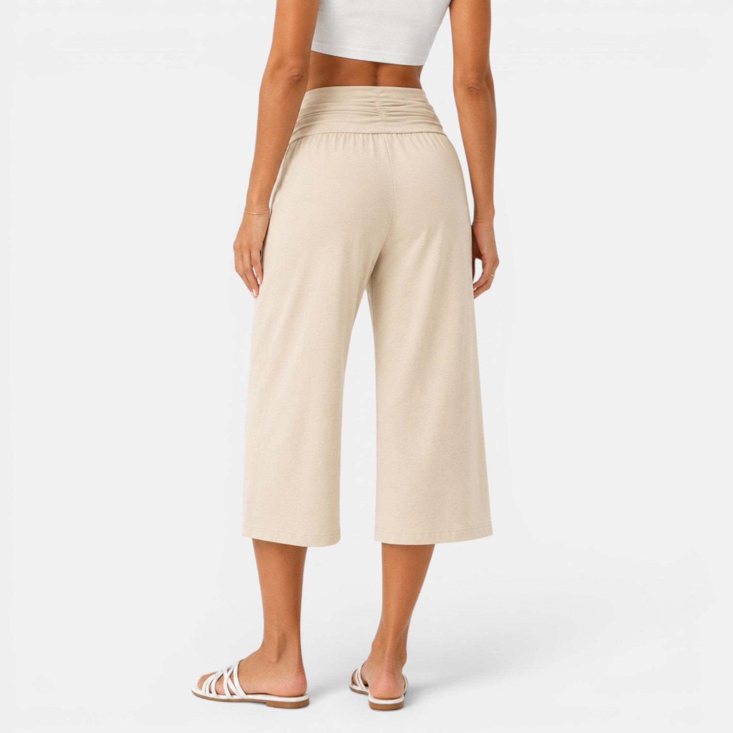 Women's Stretch Capri Trousers - Lightweight Comfortable Everyday Pants