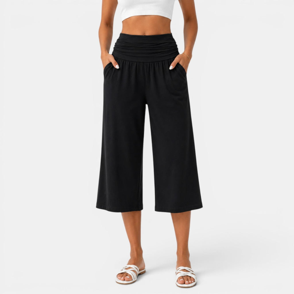 Women's Stretch Capri Trousers - Lightweight Comfortable Everyday Pants